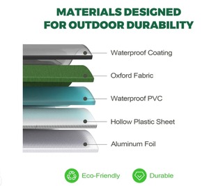 <b>Outdoor</b> Eco-Friendly Triangle A-Frame <b>Cat</b> <b>House</b> Waterproof Insulated Winter Shelter Box for Stray <b>Cats</b> - Product Image 6
