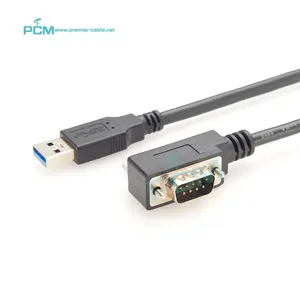 RS232 USB2.0 ke DB9 jantan 4Pin kabel seri FTDI sudut kanan bawah untuk Modem teleskop