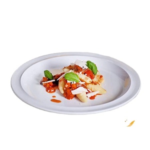 Rond <span class=keywords><strong>blanc</strong></span> mélamine dîner <span class=keywords><strong>buffet</strong></span> et plats en plastique avec jante étroite - Product Image 1