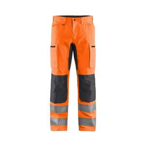 BLAKLADER - 158518115396D84 <b>Hi</b>-<b>Vis</b> trousers with stretch <b>Orange</b>/Mid grey - EAN 7330509774083 <b>HI</b>-<b>VIS</b> WORKWEAR - Product Image 1