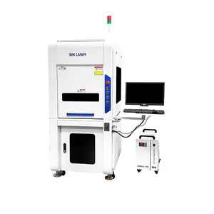 2024 New Fully Enclosed 10w 15w 3D UV Laser Marking Engraving Machine For Glass Plastic Crystal Face Mask Logo Printing