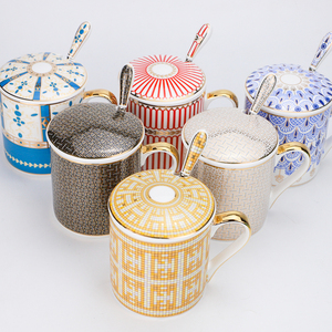 Tazas <span class=keywords><strong>de</strong></span> café <span class=keywords><strong>de</strong></span> porcelana fina, estilo nórdico, dorado, lujoso, vintage, ruso, árabe, novedad <span class=keywords><strong>de</strong></span> <span class=keywords><strong>2021</strong></span> - Product Image 1