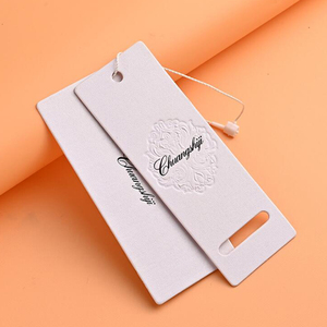 Tùy Chỉnh In Ấn Riêng Logo Hồng Die Cắt Cô Gái Thẻ Nhãn Trang Phục Quần Áo Treo Thẻ - Product Image 5