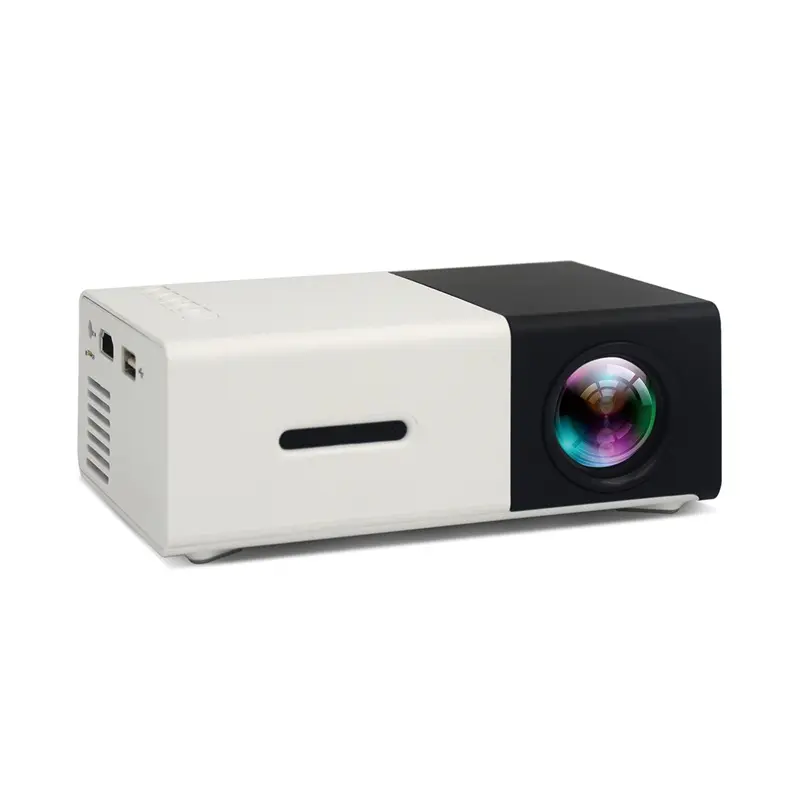 Wholesale 2020 Hot LED Portable home mini theater Projector pocket projector YG300 black blue and yellow color