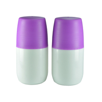 Flacon de déodorant en plastique de 50 ml pour cosmétiques, anti-transpirant, parfum pour le corps, flacon à bille en PP, flacon à bille