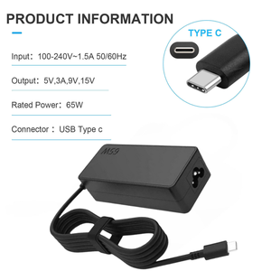 <span class=keywords><strong>20V</strong></span> <span class=keywords><strong>3.25A</strong></span> 65W phổ <span class=keywords><strong>USB</strong></span> Loại C máy tính xách tay điện thoại di động PD <span class=keywords><strong>Power</strong></span> <span class=keywords><strong>Adapter</strong></span> Type-C sạc nhanh PSU cho Lenovo Asus HP Dell Samsung - Product Image 3