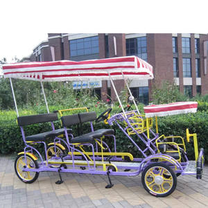 Vélo tandem/surrey à 7 places pour des moments de plaisir touristique, fonction de frein à main pour plus de sécurité, siège spécial pour enfants - Product Image 5