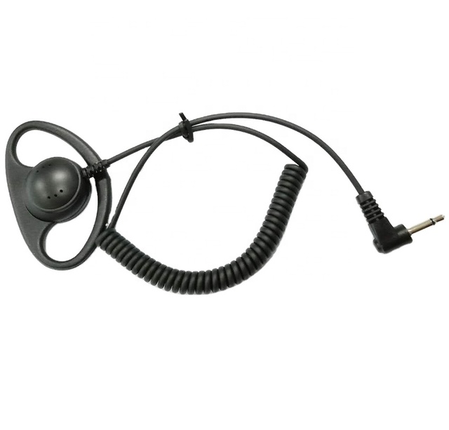 Listen ONLY Surveillance 3.5mm Headset HRE-XX16 Earpiece with D Type Earbud Compatible with Motorola Hytera Kenwood Radio