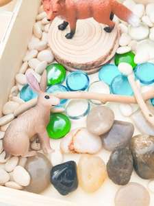 Монтессори, Реджио, динозавр, сенсорная корзина, набор для активности, пластиковый деревянный лоток, обучающая игрушка для детей - Product Image 2