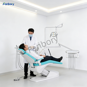 Poltrona Odontoiatrica F08DC-AS3 - Bianca con Sputacchiera in Ceramica Certificata CE, Garanzia di 1 Anno - Product Image 6