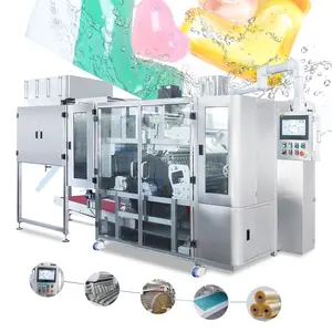 Pembuatan Sabun Laundry bubuk kecil deterjen jalur produksi Pod Pva kemasan penyegelan hines Natural 1000 0.05g