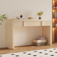 Console de style français en bois massif moderne et luxueux avec tiroirs au design minimaliste