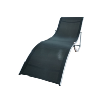 Chaise pliante en aluminium en forme de S au design moderne - Mobilier d'extérieur confortable et de haute qualité pour piscine, hôtel, parc
