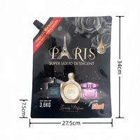 Pochette souple personnalisée avec bec verseur pour emballage de détergent liquide, sachet rechargeable pour lotion