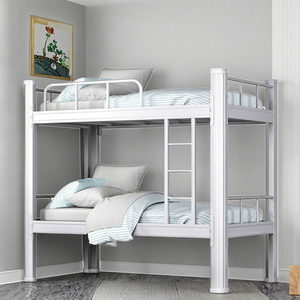Lits superposés en acier modernes et durables en gros avec 2 tiroirs de rangement, garde-corps de sécurité et échelles pour hôtels et dortoirs - Product Image 2