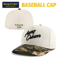 Cappellino da Baseball a 5 Pannelli Personalizzato con Logo Ricamato 3D Foglia d'Acero Camouflage - Vendita Calda di Fabbrica