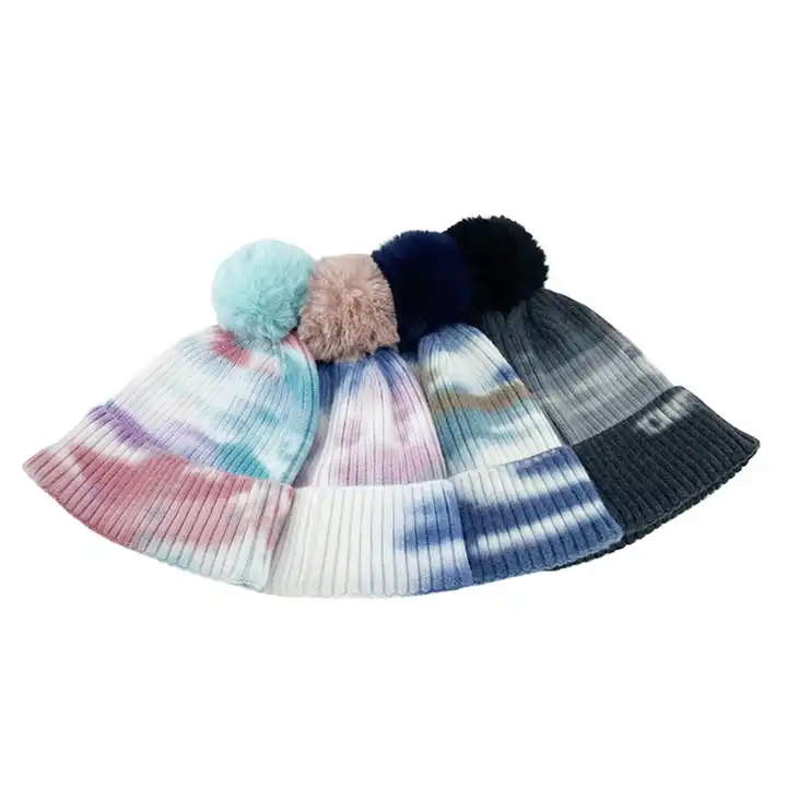 Source manufacturer china designer tie-tye knit winter beanie hat  single-cuff luxury high quality face cap no minimum for men unisex on  m.