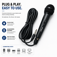 Microphone filaire professionnel JINJUE PD-525 en alliage métallique avec entrée XLR, contrôle de mixage stéréo, réduction du bruit, audio haute résolution