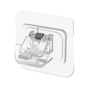 Accessoires de <span class=keywords><strong>tringle</strong></span> à rideaux en <span class=keywords><strong>PVC</strong></span> modernes avec crochets adhésifs sans couture Fenêtre en métal en fer La maison comprend des poteaux de ruban à <span class=keywords><strong>rideau</strong></span> - Product Image 1