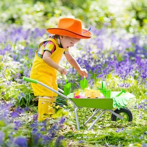 Best-Selling <strong>Children's</strong> Steel Garden Trolley Set in Green and Pink with <strong>Gardening</strong> Tools - Product Image 2