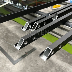 Perfil de Aluminio Cuadrado Anodizado 6063-T5 Industrial Personalizado de <span class=keywords><strong>Royen</strong></span> para Puertas de Armario de Vidrio Modernas y Delgadas y Decoraciones - Product Image 4