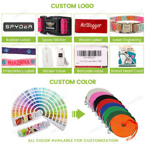 Venta al por mayor de lujo de la marca del collar del perro de tela cómoda ligera portátil de entrenamiento Collar del perro - Product Image 6