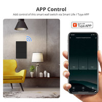 Sakelar Dinding Pintar WiFi Zemismart Tuya, Tombol Tekan, Kontrol Alexa Google Home, Dengan Netral 110-240V, Sakelar Lampu Hitam