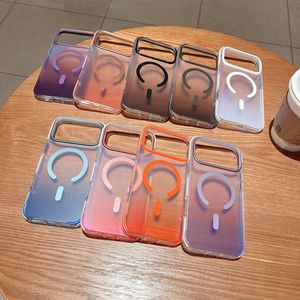 Ốp điện thoại iPhone 13 14 15 16 17 Pro Max hai màu, viền gradient, chống trượt, chống va đập, từ tính, chống rơi - Product Image 2