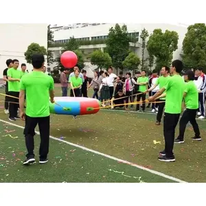 Inflatable pvc Thunder Drum sports game play with Ball Team building games interactive system for school or corporate