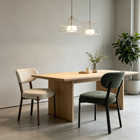 Chaise de salle à manger en tissu moderne minimaliste italienne, chaise d'appoint rembourrée épaisse pour la salle à manger à domicile