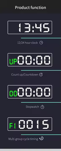 Ganxin <span class=keywords><strong>Timer</strong></span> Interval nirkabel portabel, jam olahraga Digital dapat diisi ulang Logo kustom 1 inci untuk Gym olahraga penghitung mundur - Product Image 5