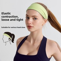 Diadema Deportiva Elástica de Nailon para Mujer, Absorbente de Sudor, para Correr, Fitness, Yoga, con Borde Ancho, para las Cuatro Estaciones