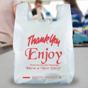 Custom Tshirt Thank You Plastic Bag Poly Packaging Bags for Supermarket