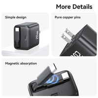 Chargeur GaN 20W avec câble rétractable