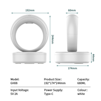 Nouvel Arrivage Humidificateur Anti-Gravité à Son de Pluie Relaxant 680ML Brume Froide Lumière Nocturne LED Blanche de Bureau en Plastique pour la Maison
