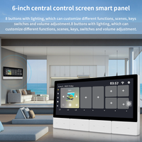 Interrupteur mural tactile Anjielo Smart avec écran IPS de 6 pouces, en aluminium et PC, avec Zigbee pour le contrôle Wi-Fi