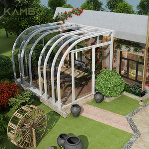 Véranda moderne en aluminium et verre de haute qualité, conçue sur mesure, fermée, utilisable en toutes saisons, facile à installer, mobile, pour villas - Product Image 4