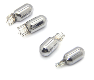 หลอดไฟสัญญาณสีเหลืองอำพัน ADT WY5W 12V 5W W5W T10 2825  แบบโครเมียมสีเงิน - Product Image 3