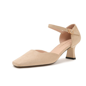 Zapatos de Mujer 6888C, Tipo Mary Jane, de Gamuza, con Punta Cuadrada, Tacón Bajo y Correa en el Tobillo, Cómodos - Product Image 5