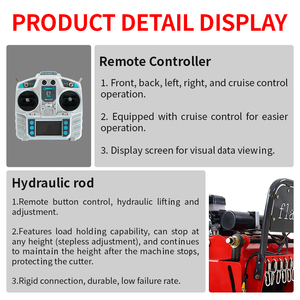 <span class=keywords><strong>Tondeuse</strong></span> à gazon industrielle diesel autopropulsée sans fil télécommandée à braquage zéro avec tête <span class=keywords><strong>de</strong></span> coupe rotative à lame <span class=keywords><strong>de</strong></span> meule et à fléaux - Product Image 6
