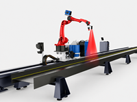 Robot de soudage de précision sur rail, robot de soudage de raccords de tuyauterie, système automatisé pour la fabrication de pipelines
