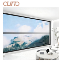 OUNA Fenêtre coulissante en aluminium pour balcon électrique intelligent avec rideau anti-insectes suspendu AS2047 Fenêtre élévatrice électrique
