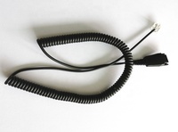 Adaptateur GNQD Câble d'extension pour casque téléphonique RJ9 RJ11 Accessoire pour casque de centre d'appel