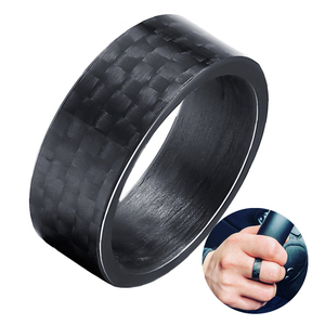 Anillos Negros de Fibra de Carbono para <span class=keywords><strong>Hombre</strong></span> y Mujer, <span class=keywords><strong>Anillo</strong></span> de Boda Punk Único, <span class=keywords><strong>Anillo</strong></span> de Compromiso Antiestrés, Aniversario - Product Image 1
