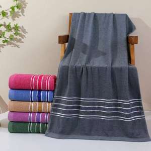 Serviette de plage en coton pur à séchage rapide, couleur unie, pour l'exportation et le commerce transfrontalier en Asie du Sud-Est - Product Image 2