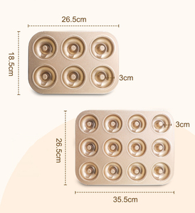 Molde para Hornear Donuts de Acero al Carbono Antiadherente con 6/9/12 Cavidades para Horno, Venta al por Mayor - Product Image 4