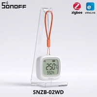Capteur de température et d'humidité intelligent SONOFF SNZB-02WD Zigbee LCD, étanche IP65, pour salle de bain, serre, extérieur via ZBBridge-P