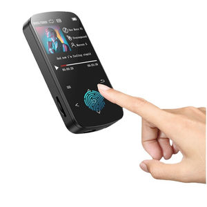 Reproductor MP3 con Pantalla Táctil y Huella Dactilar Directo de Fábrica, BT 5.0, Radio FM, Grabadora de Voz, Compatible con Tarjeta TF de 32GB, Reproductor de Música Portátil - Product Image 1