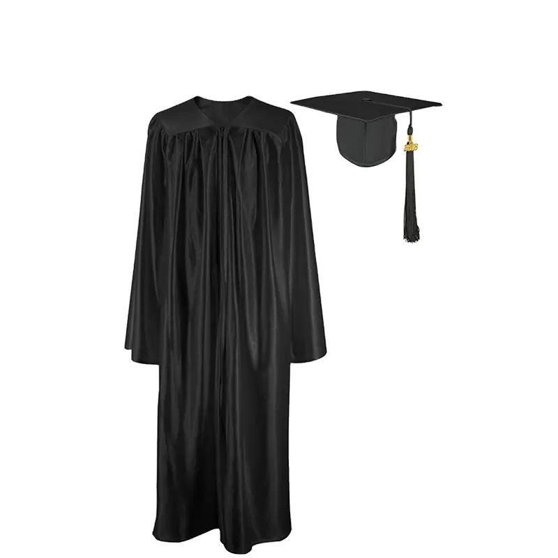 Na Venda Preto Brilhante Cap Graduação e Vestido de Borla