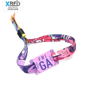 Factory Price 213 NFC Wristband Woven RFID Bracelet Concert Wristbands Bracelet for Event